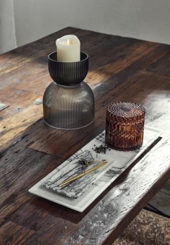 Vase/Candleholder Black/Grey Medium