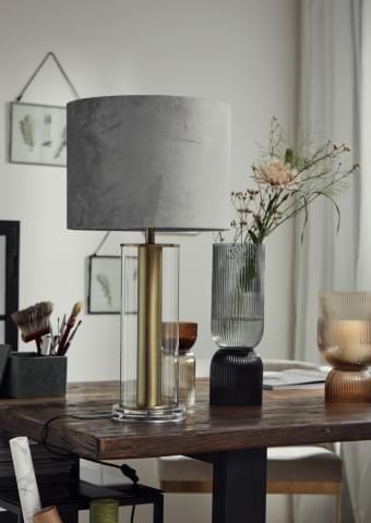 Vase/Candleholder Black/Grey Tall