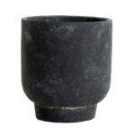 Black Cement Pot Medium