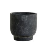 Black Cement Pot Small