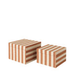 Storage Box Striped Caramel