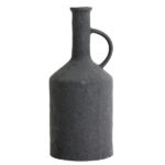 Dark Grey Bottle Pot w/ Handle