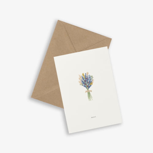 Bouquet (Merci) Greeting Card