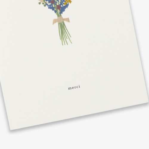 Bouquet (Merci) Greeting Card