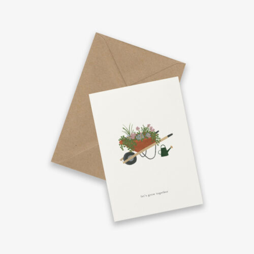 Wheelbarrow (Let’s Grow Together) Greeting Card