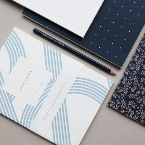 Small Notebook Lines Dusty Blue