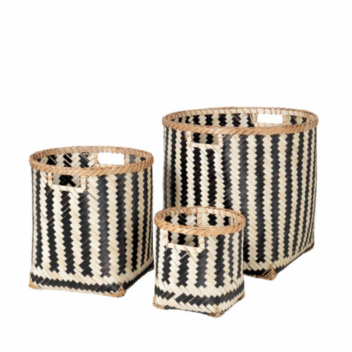 Bamboo Baskets Black/Natural