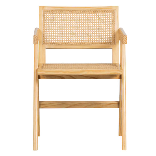 Dining Chair Rattan/Wood Natural