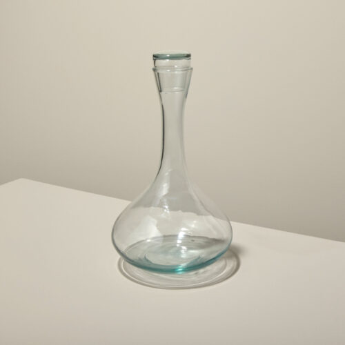 Recycled Glass Wine Decanter w/ Lid