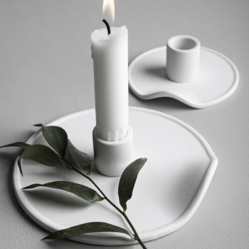 Ceramic Candleholder w/ Handle