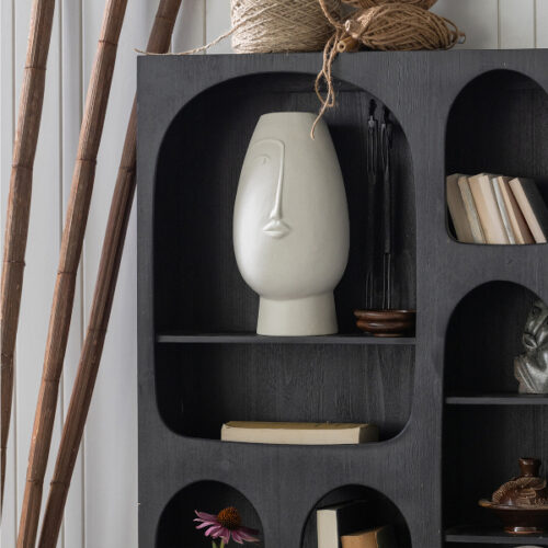 Wall Wooden Cabinet Black