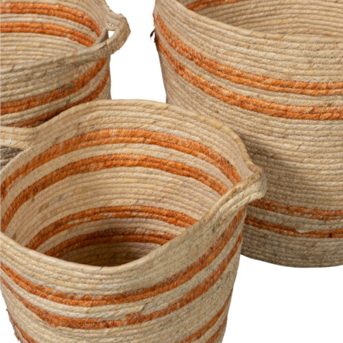Rope Baskets Natural/Orange