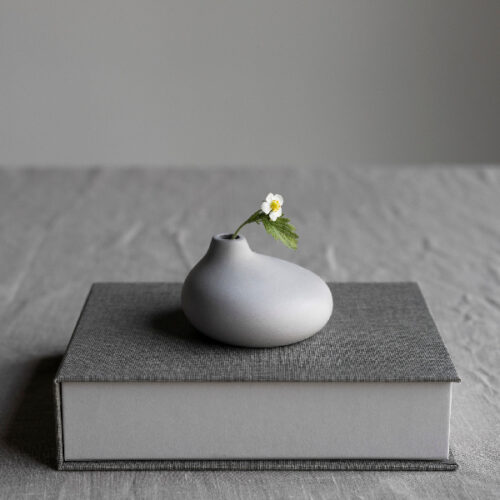 Low Light Grey Ceramic Vase Small