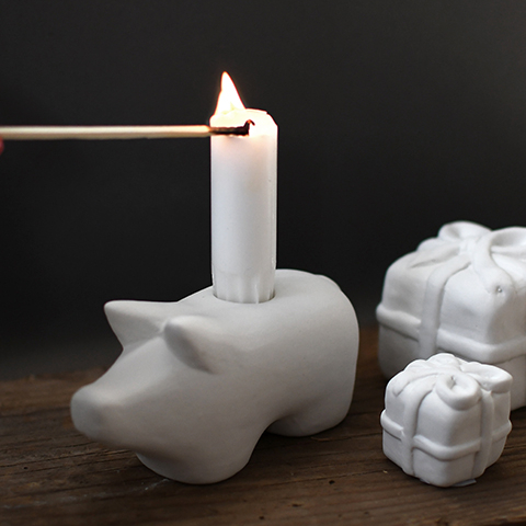 White Candlestick Pig